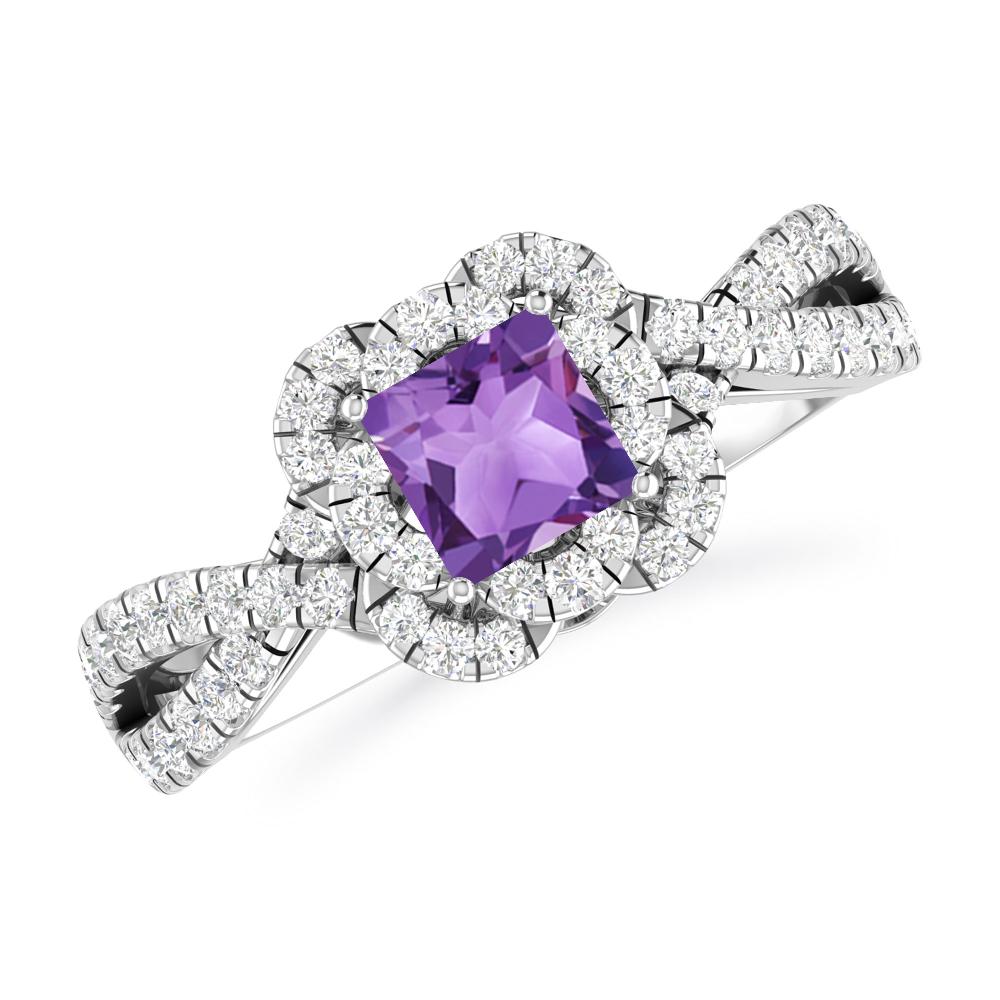 White Gold - Amethyst