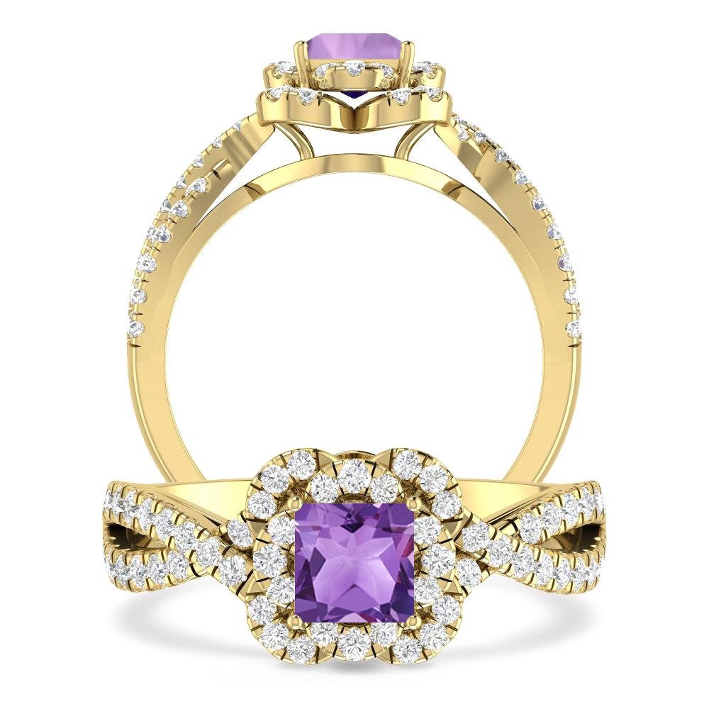 Yellow Gold - Amethyst