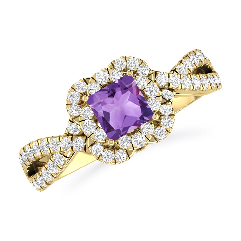 Yellow Gold - Amethyst