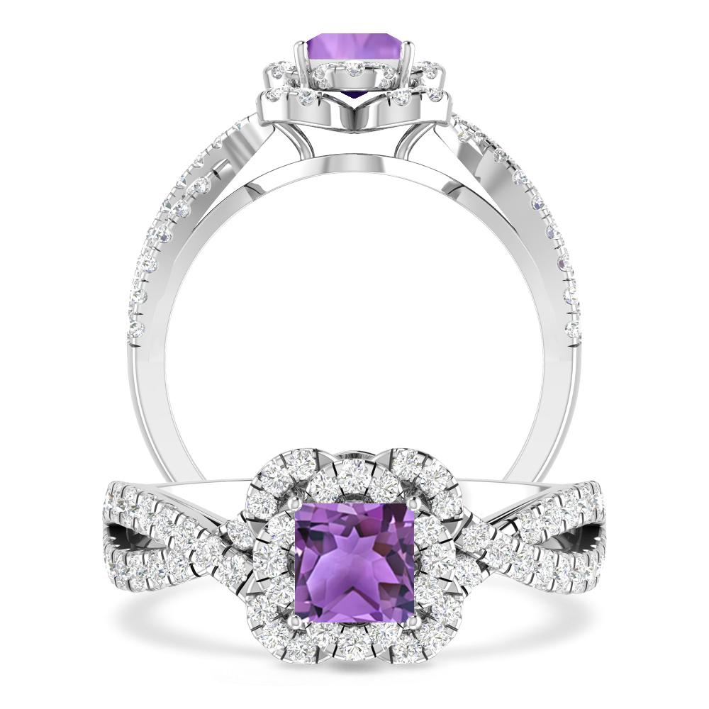 White Gold - Amethyst
