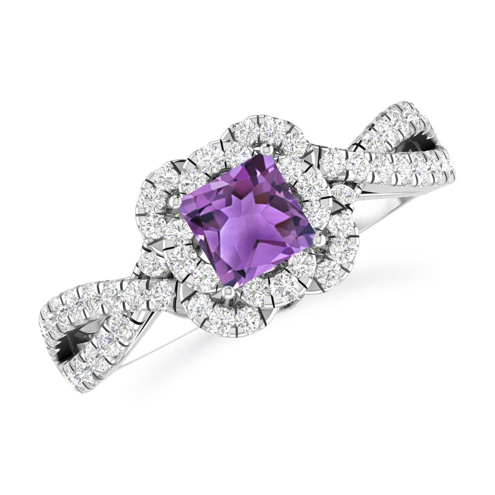White Gold - Amethyst