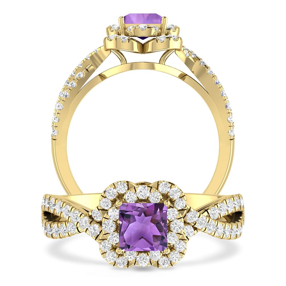 Yellow Gold - Amethyst