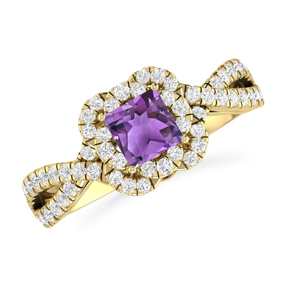 Yellow Gold - Amethyst