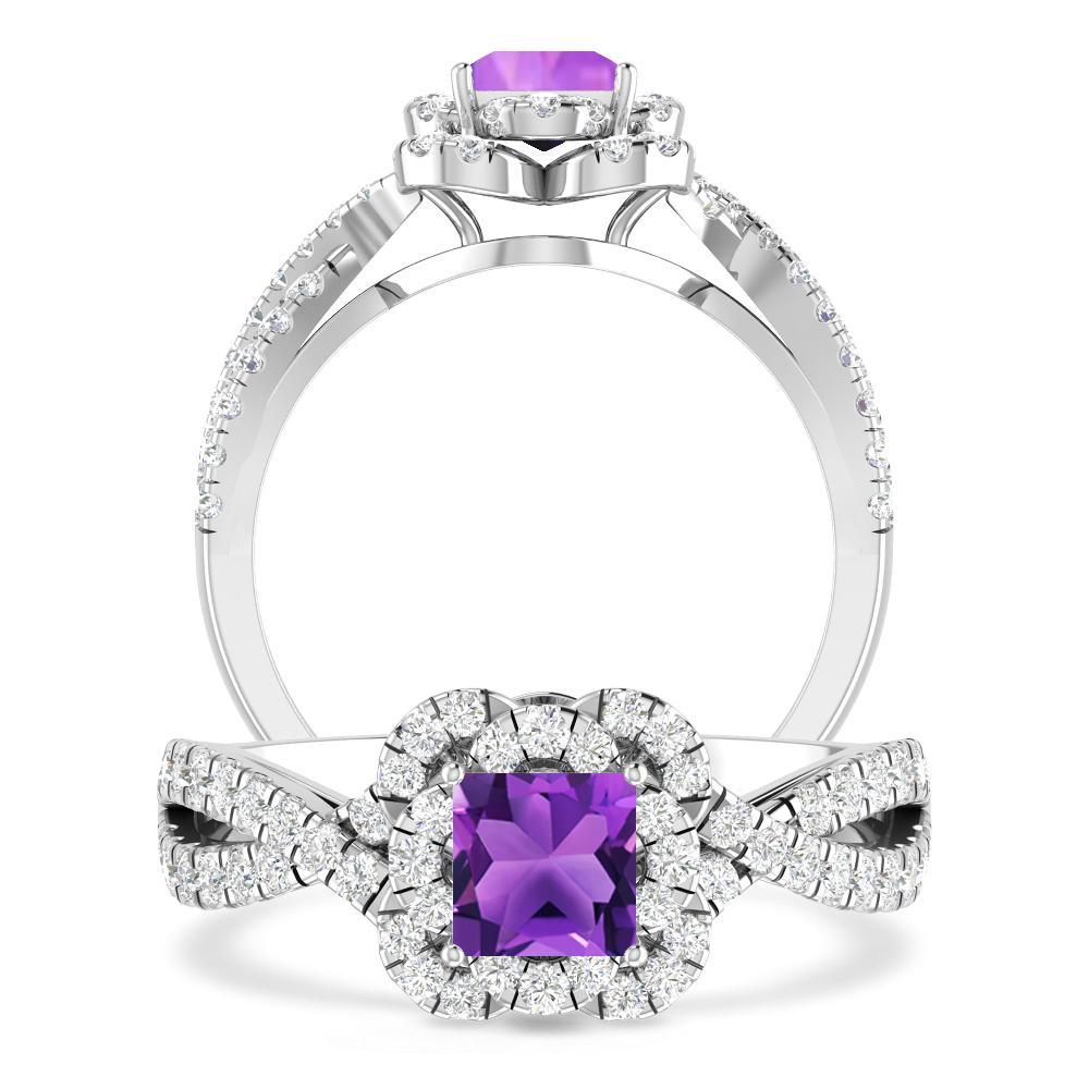 White Gold - Amethyst