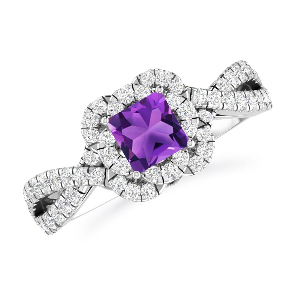White Gold - Amethyst
