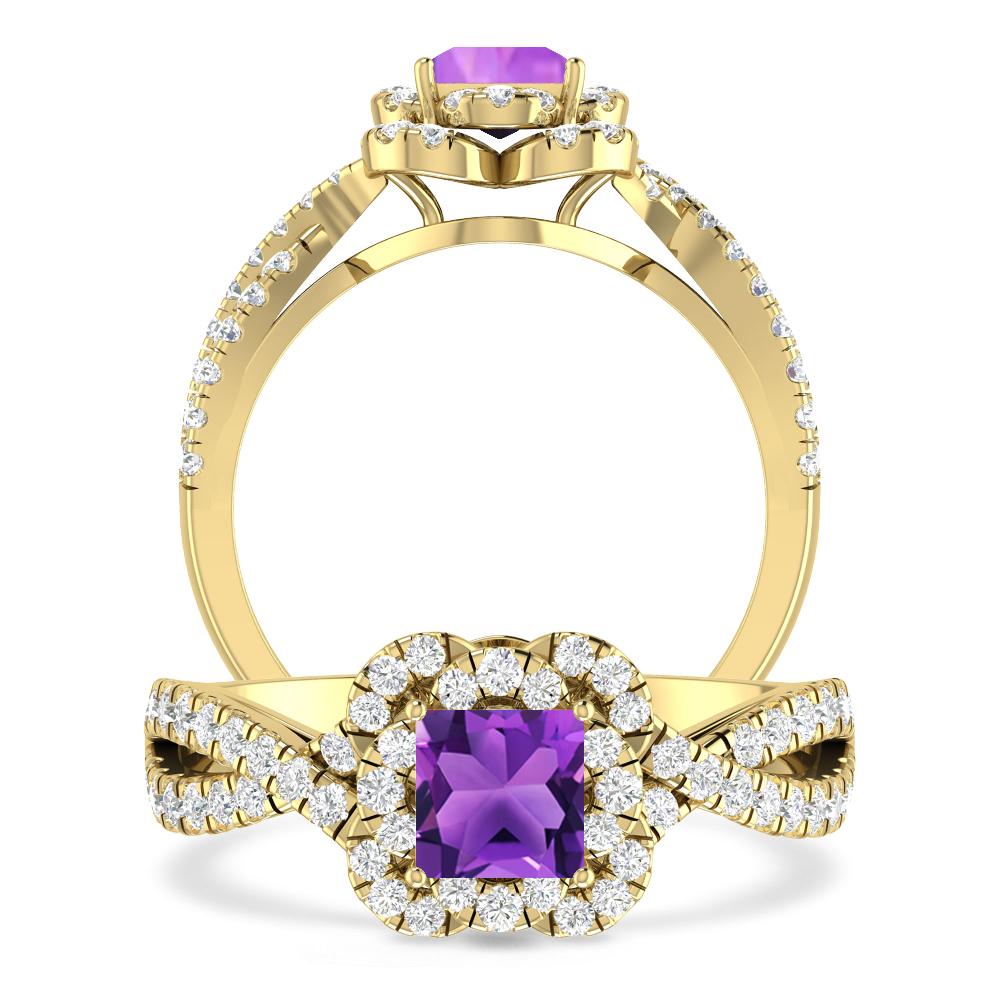 Yellow Gold - Amethyst
