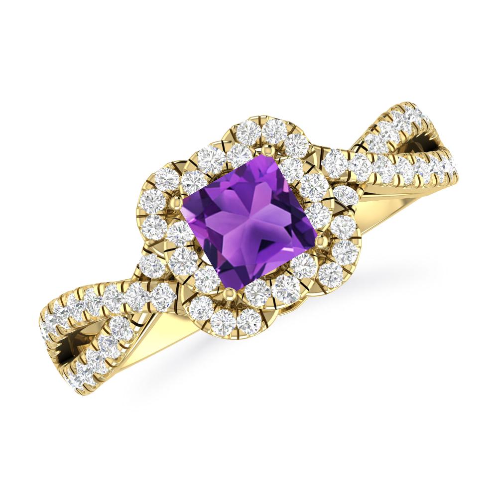 Yellow Gold - Amethyst