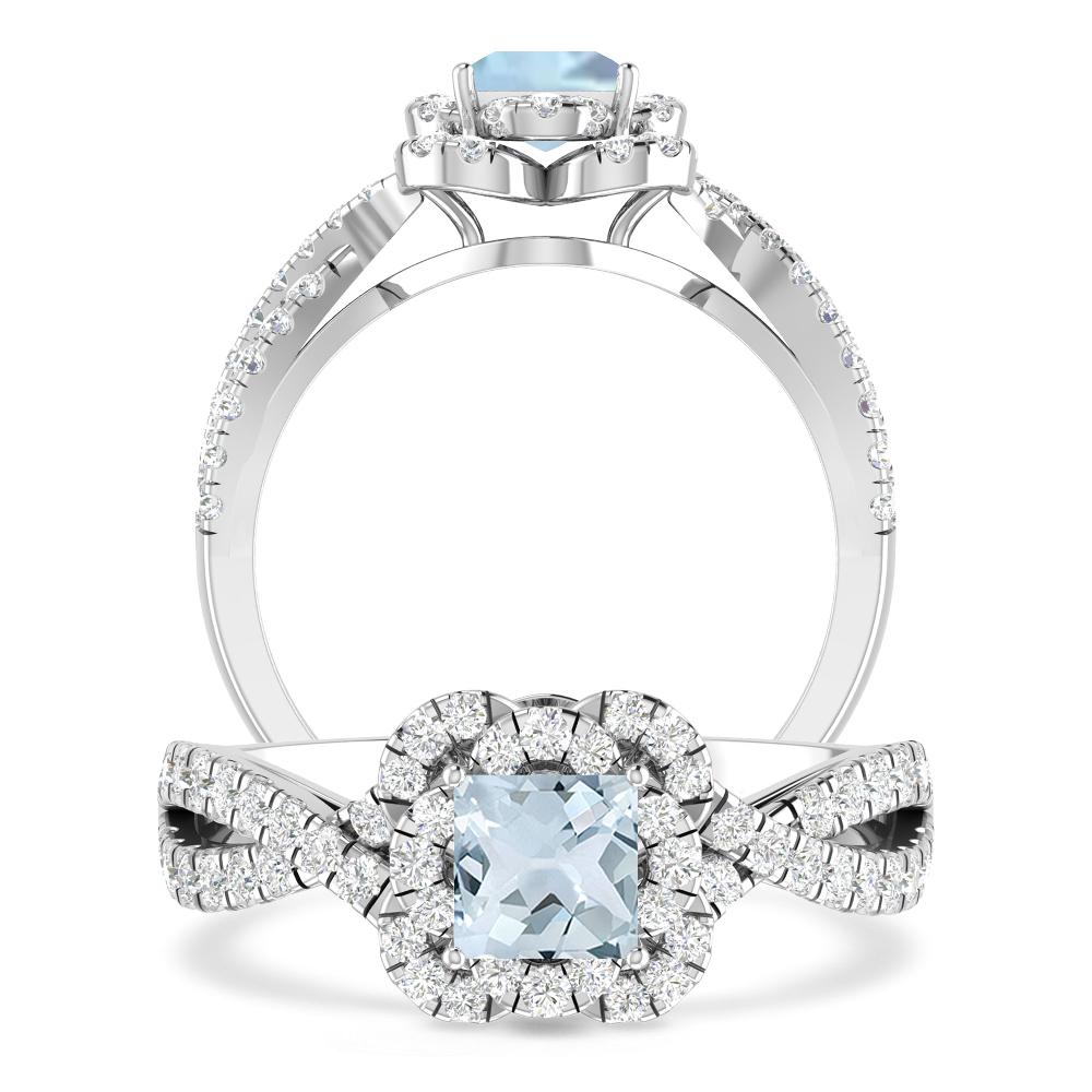 White Gold - Aquamarine