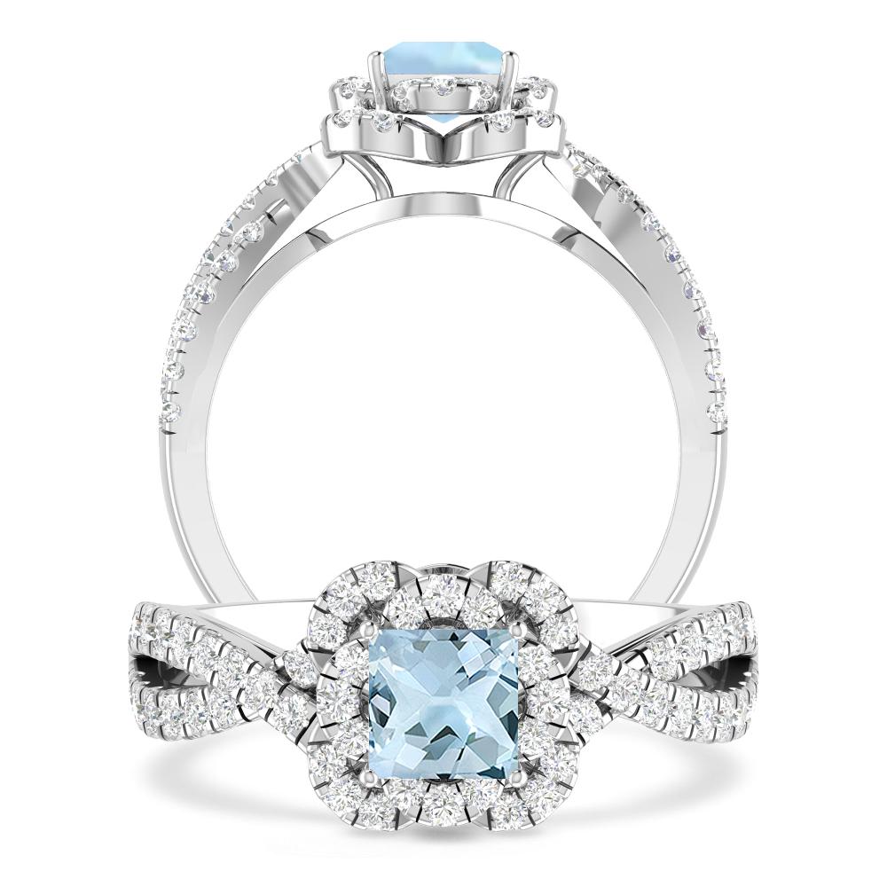 White Gold - Aquamarine