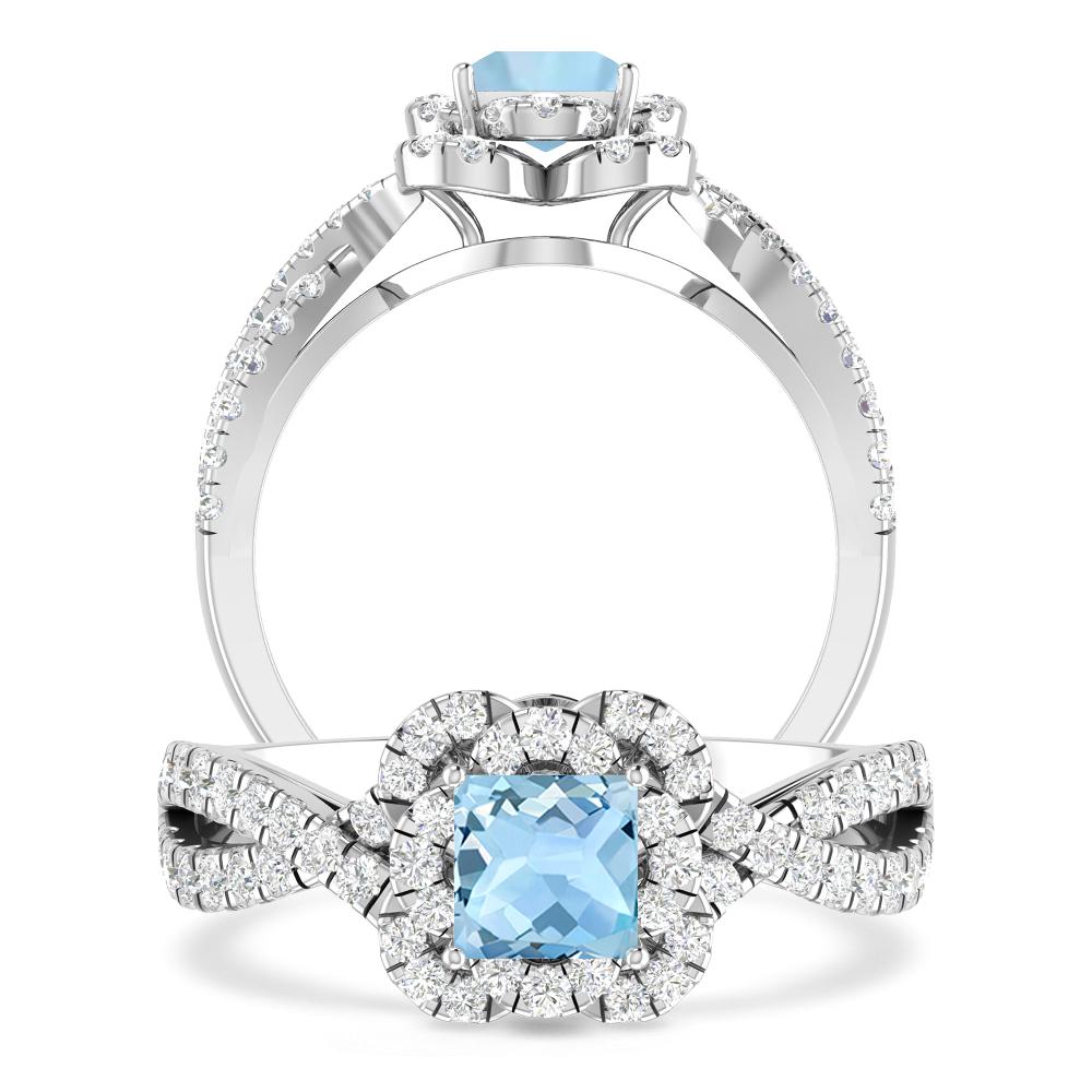 White Gold - Aquamarine