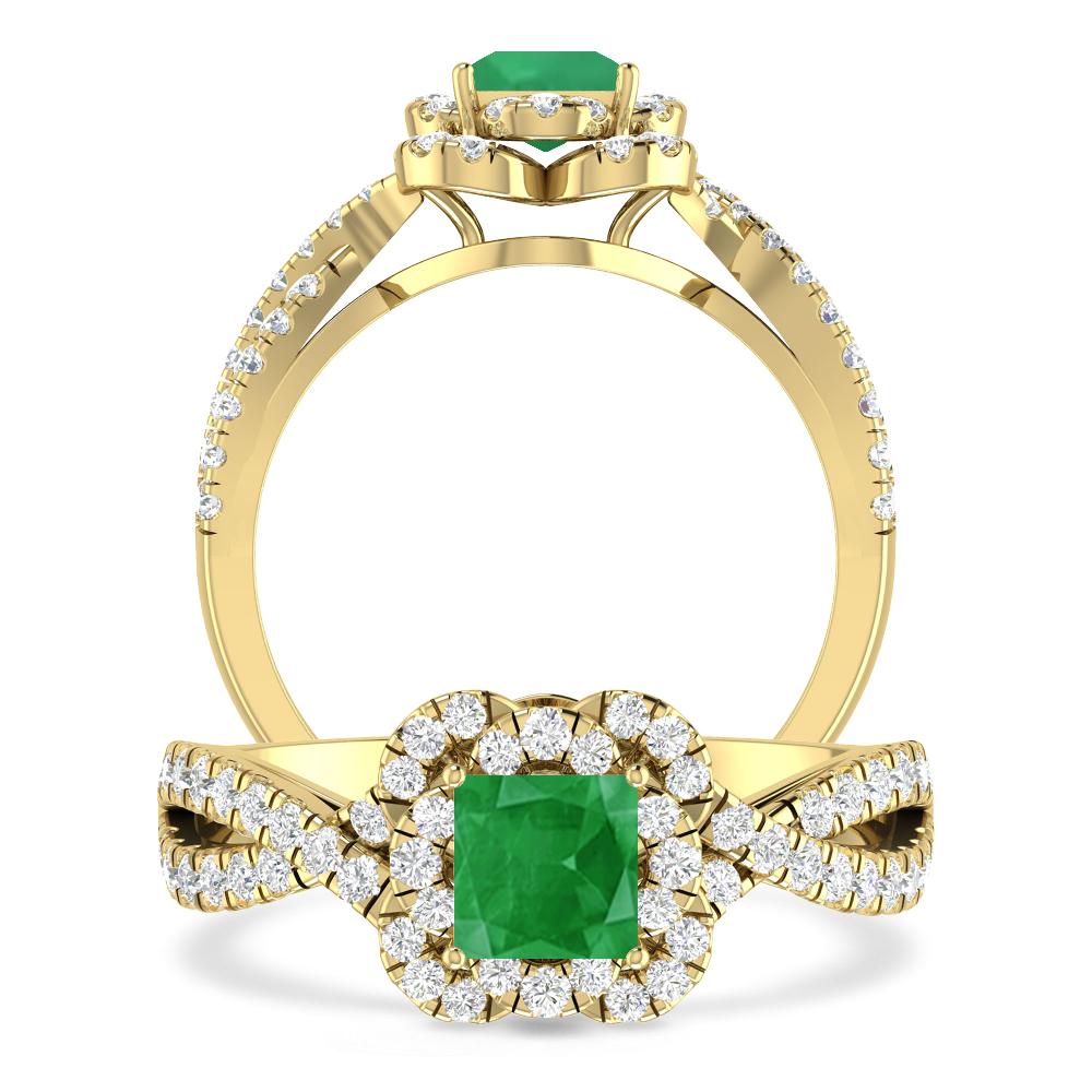 Yellow Gold - Emerald