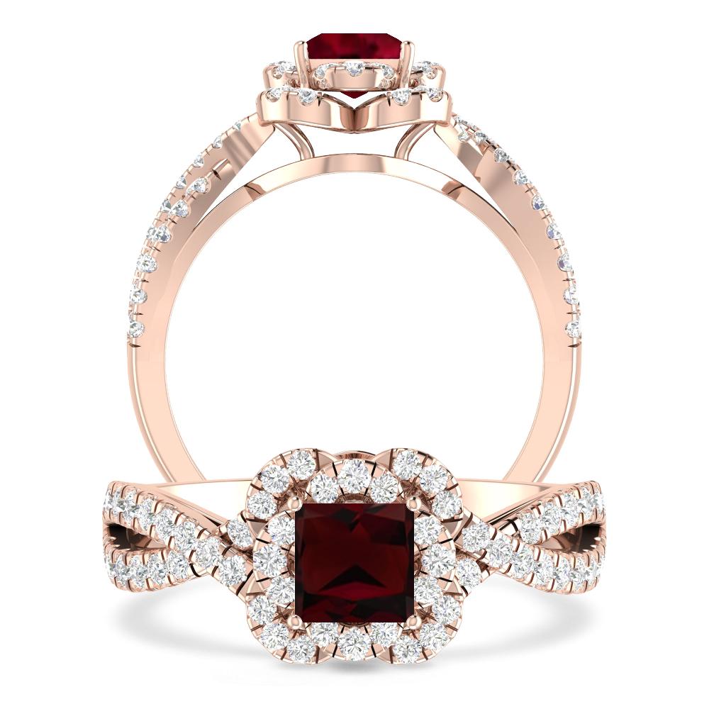 Rose Gold - Garnet