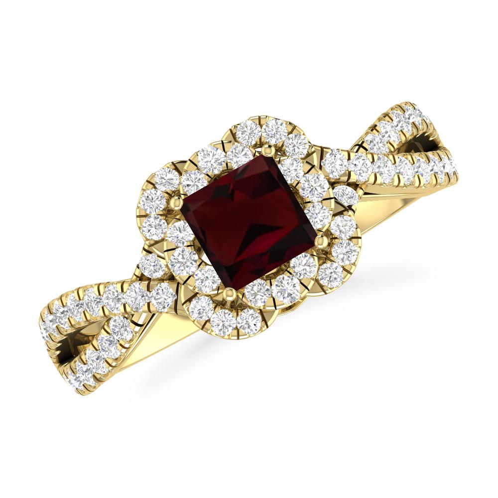 Yellow Gold - Garnet