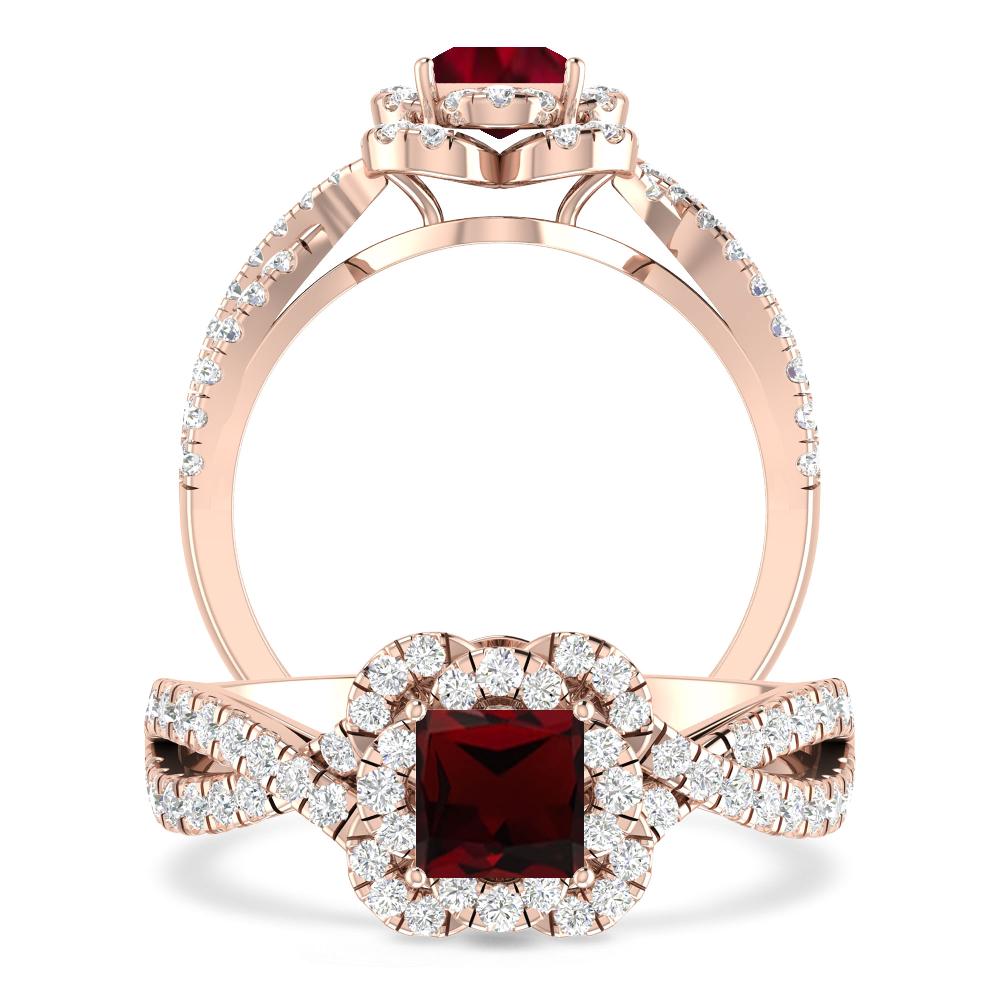Rose Gold - Garnet