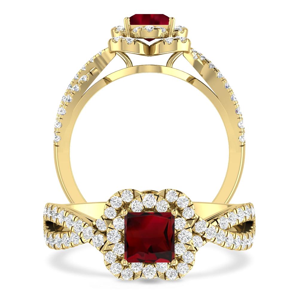 Yellow Gold - Garnet