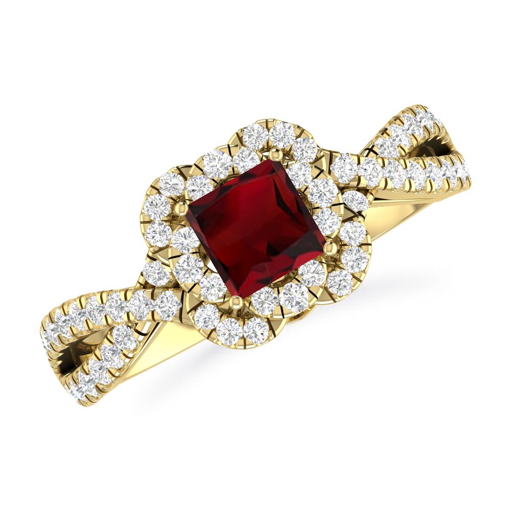 Yellow Gold - Garnet