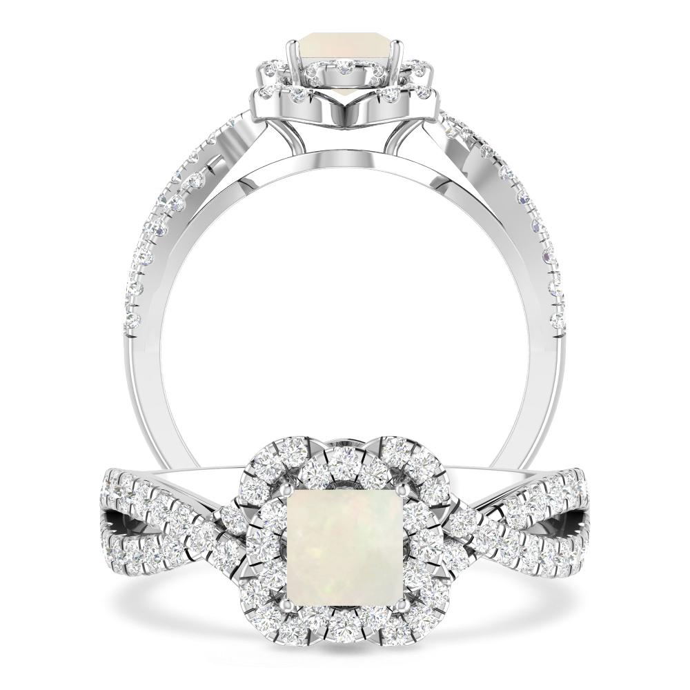 White Gold - Opal