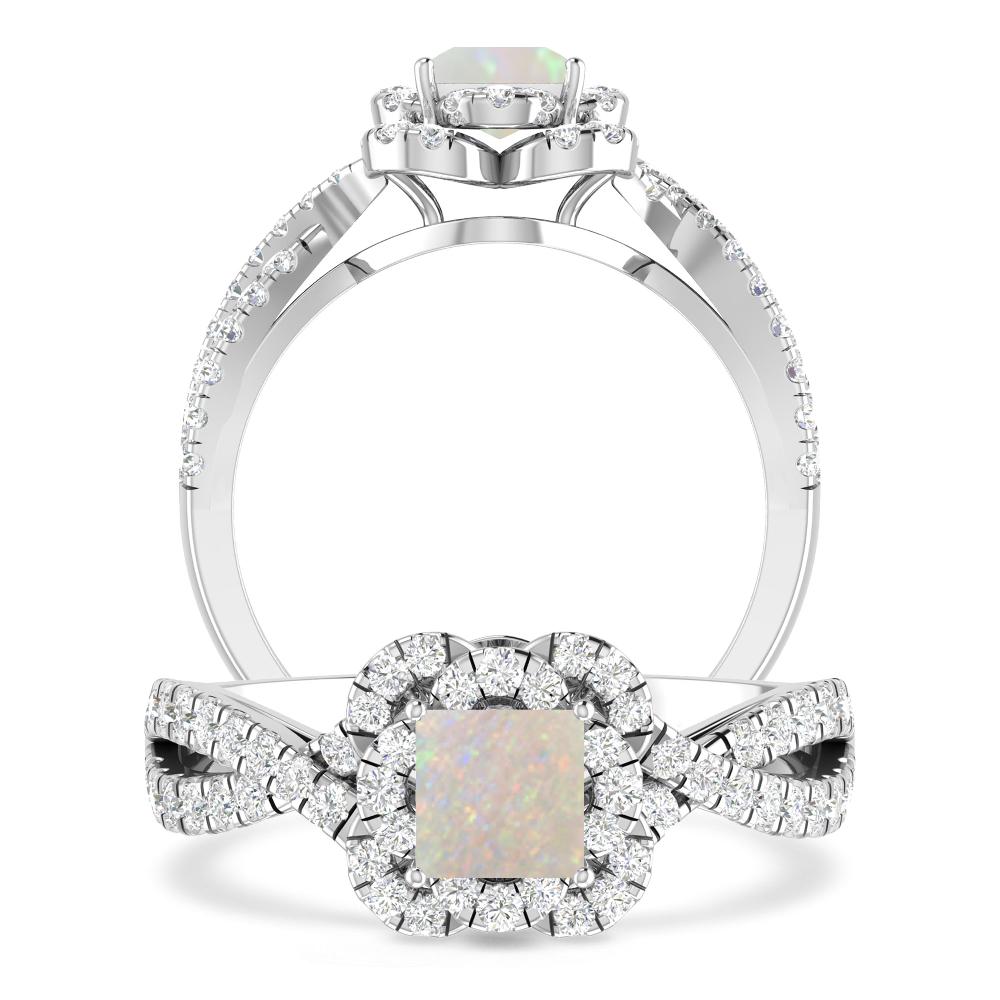 White Gold - Opal