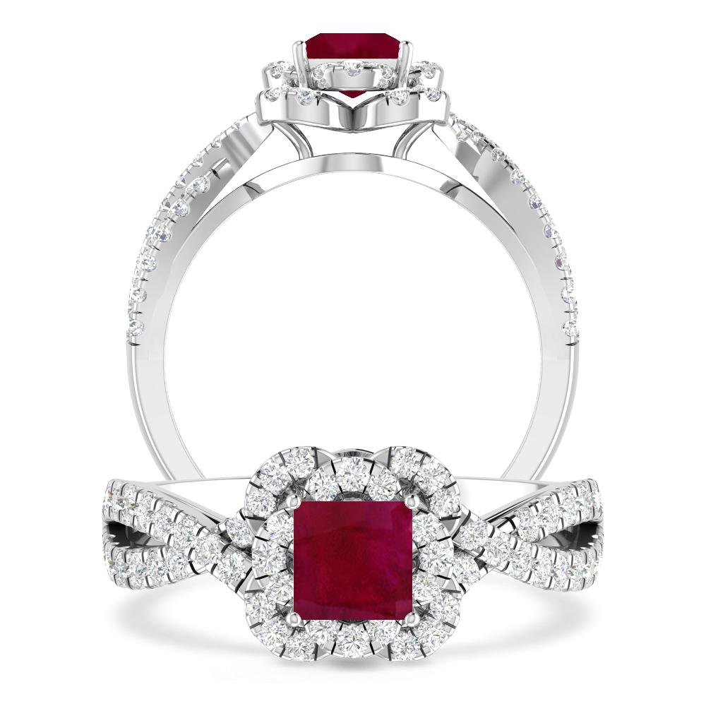 White Gold - Ruby