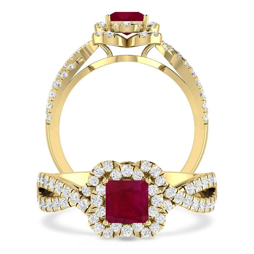 Yellow Gold - Ruby
