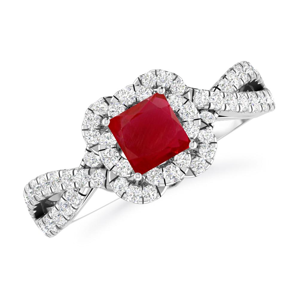 White Gold - Ruby