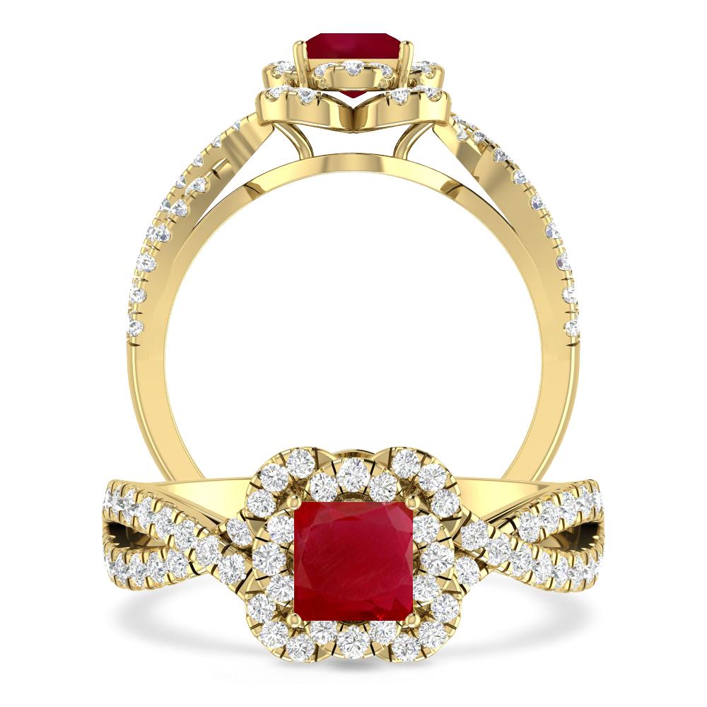 Yellow Gold - Ruby
