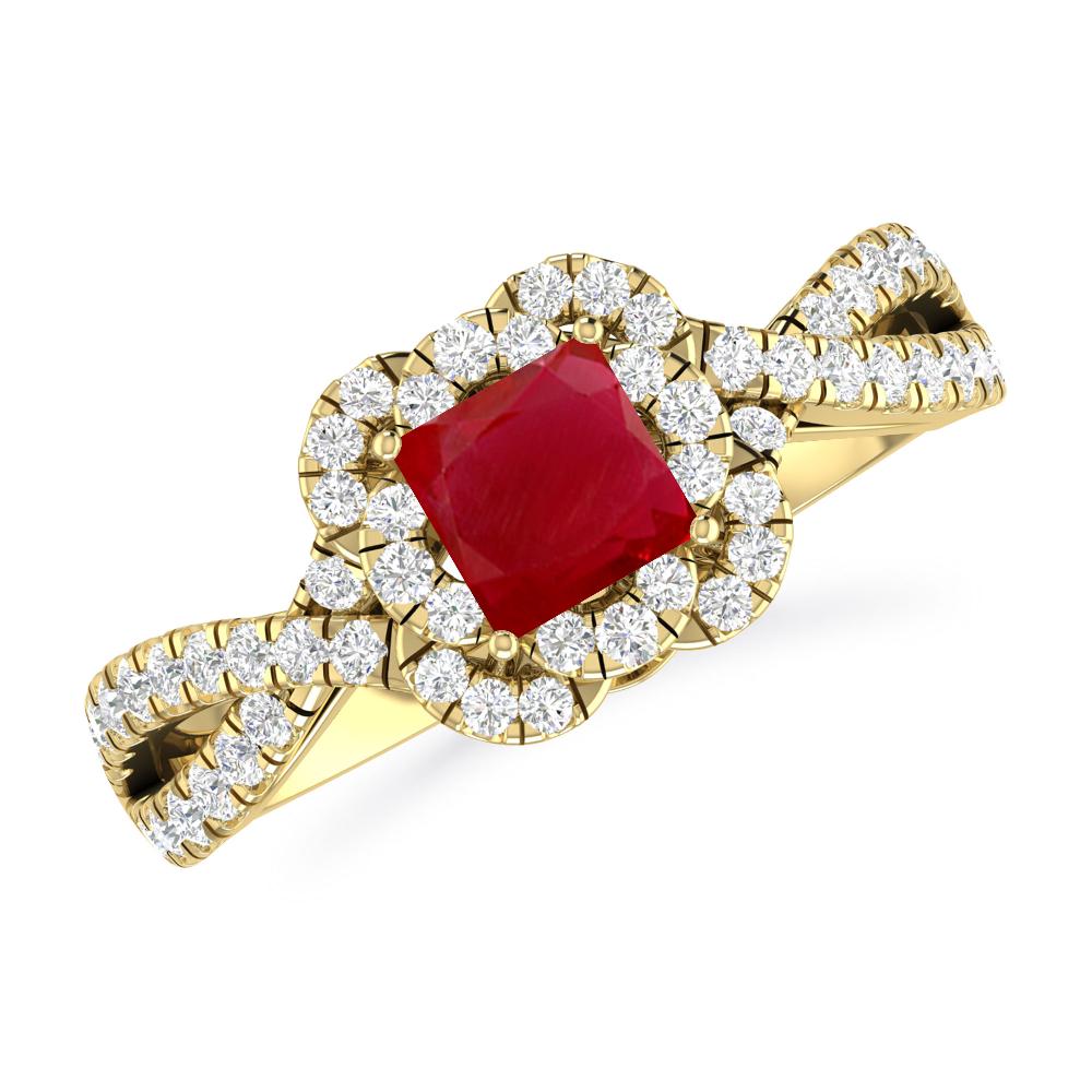 Yellow Gold - Ruby
