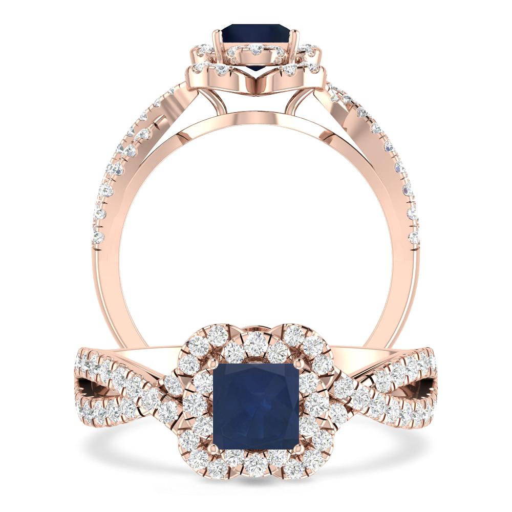 Rose Gold - Sapphire