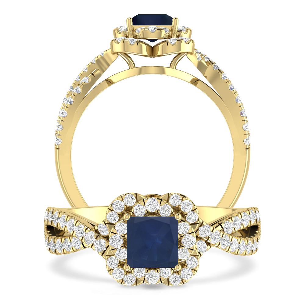 Yellow Gold - Sapphire