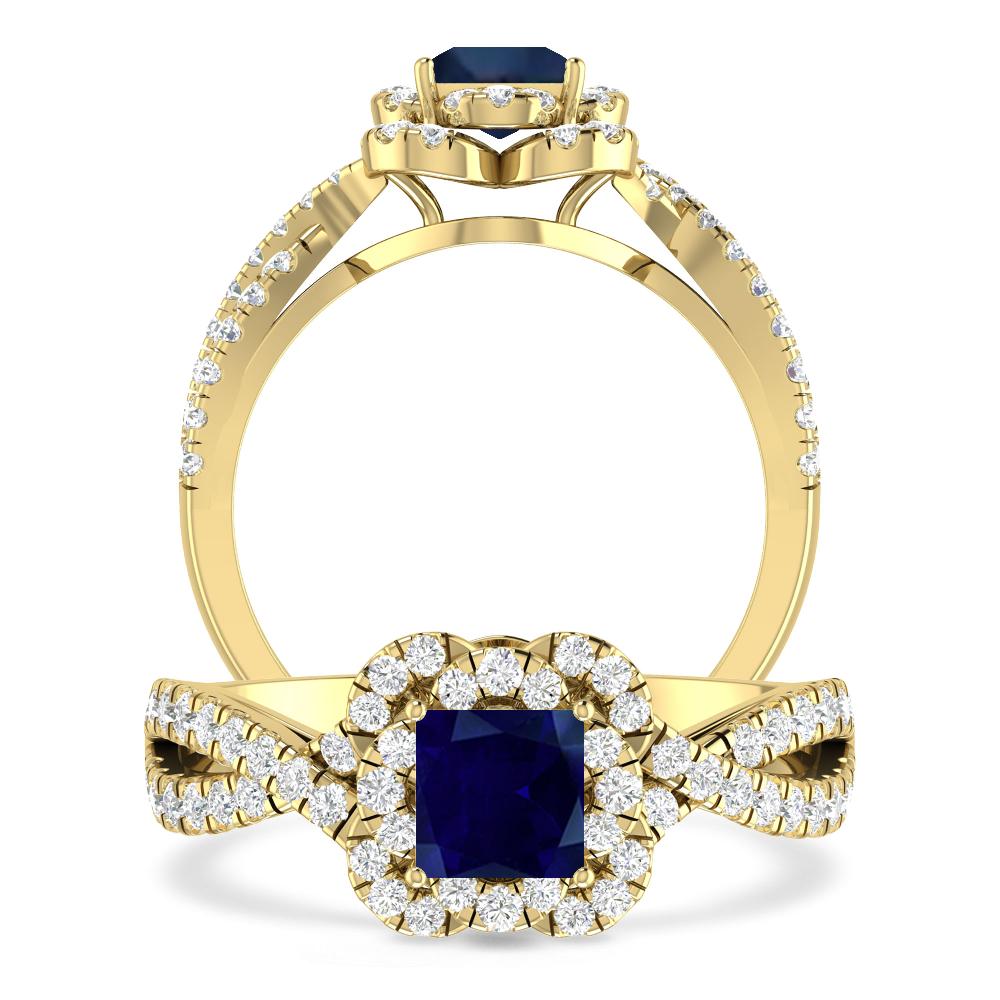 Yellow Gold - Sapphire