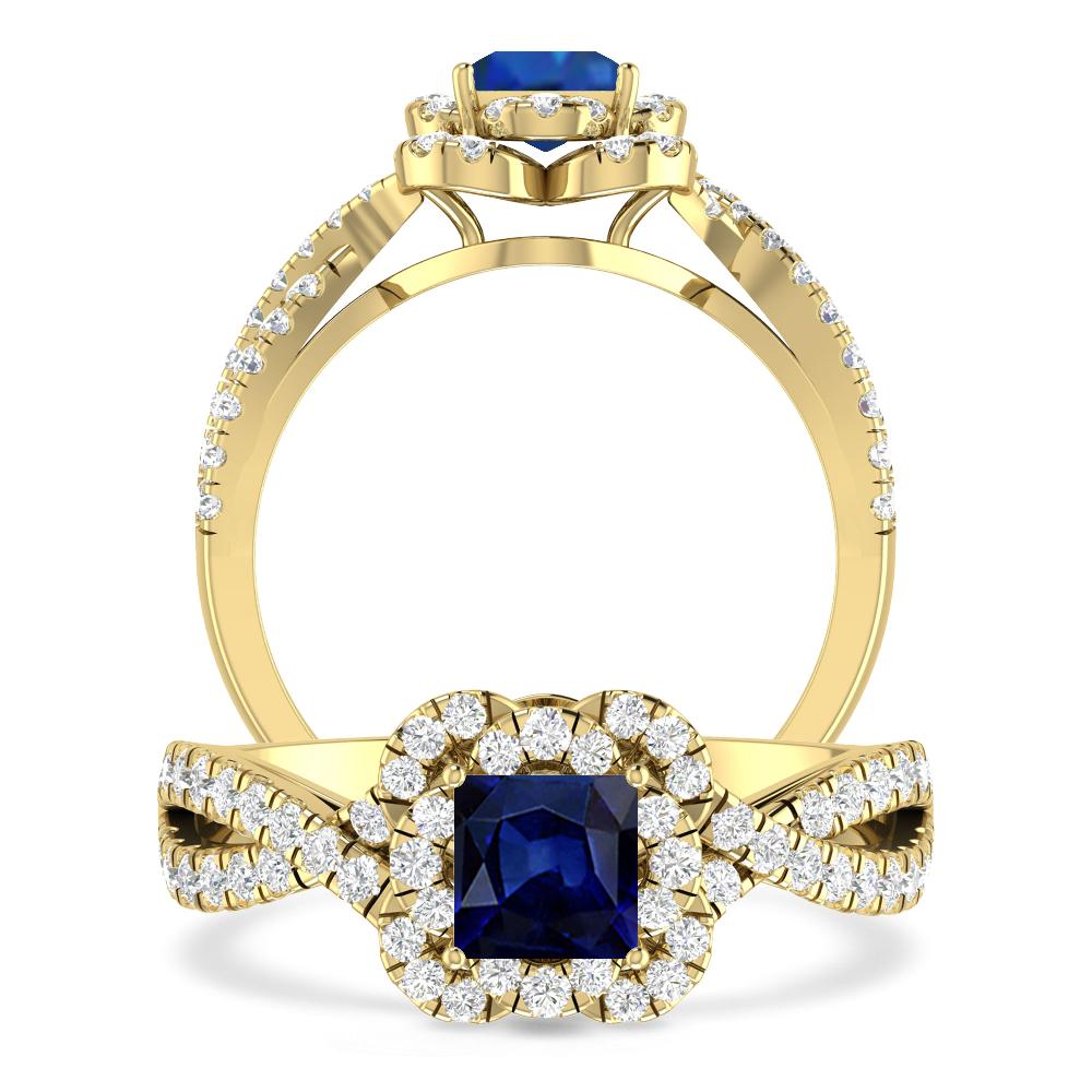 Yellow Gold - Sapphire