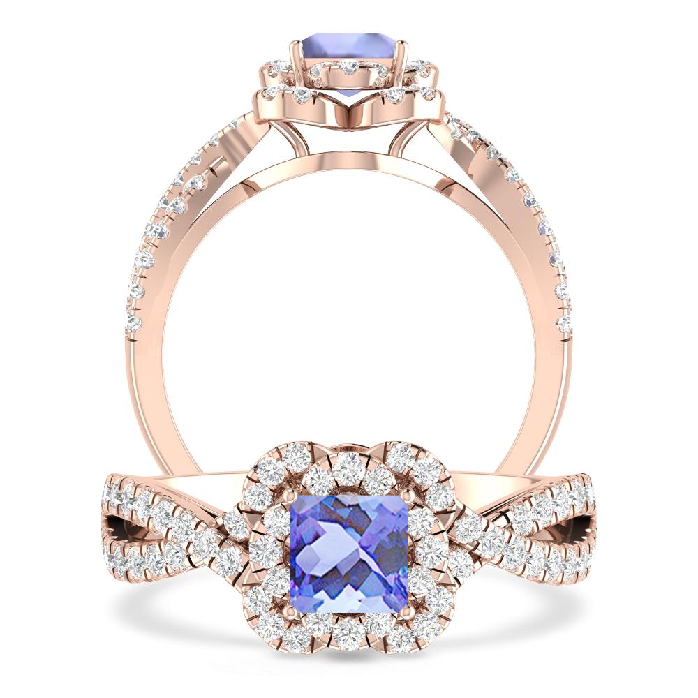Rose Gold - Tanzanite