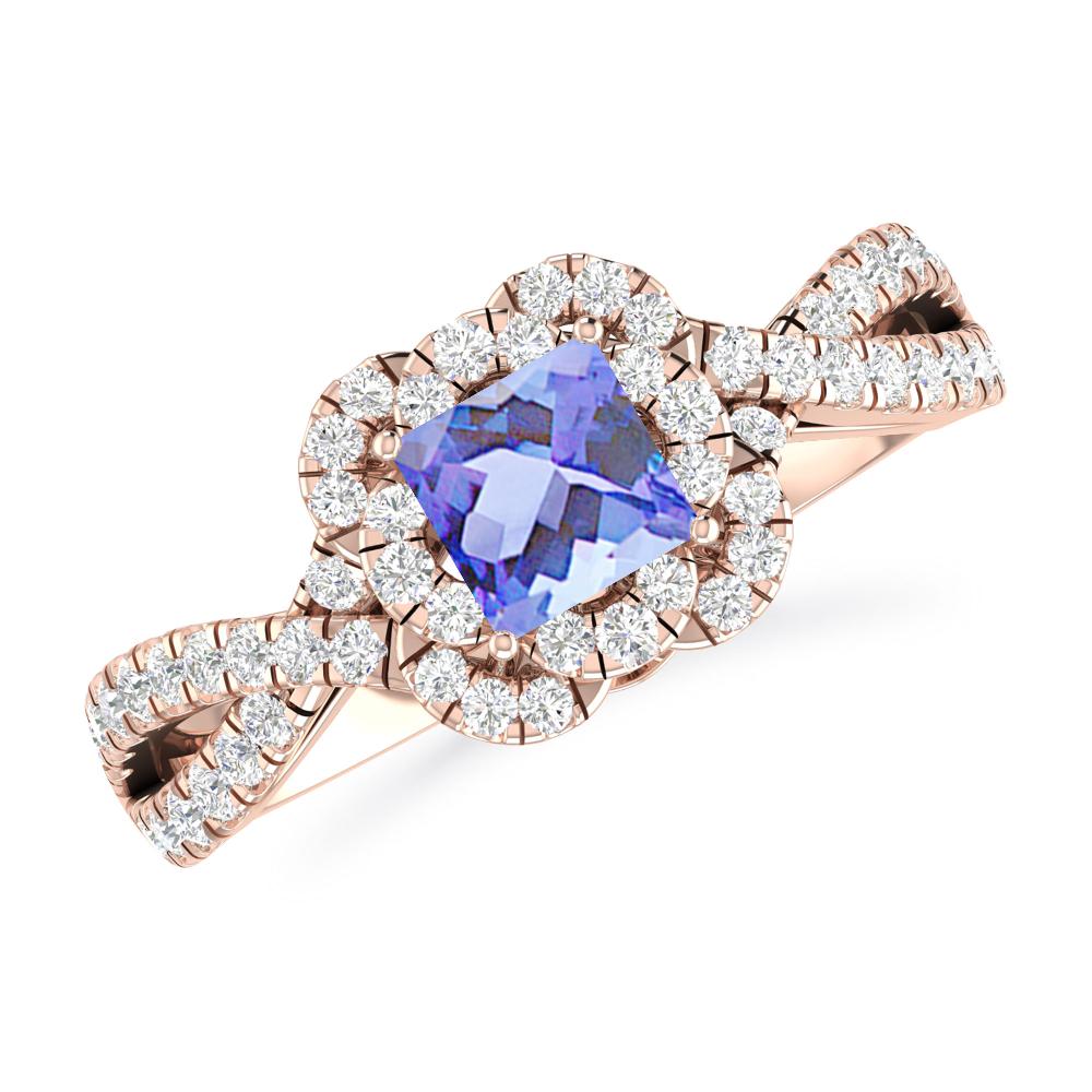 Rose Gold - Tanzanite