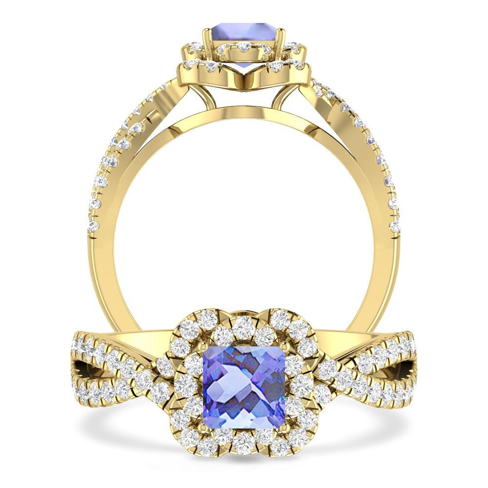 Yellow Gold - Tanzanite