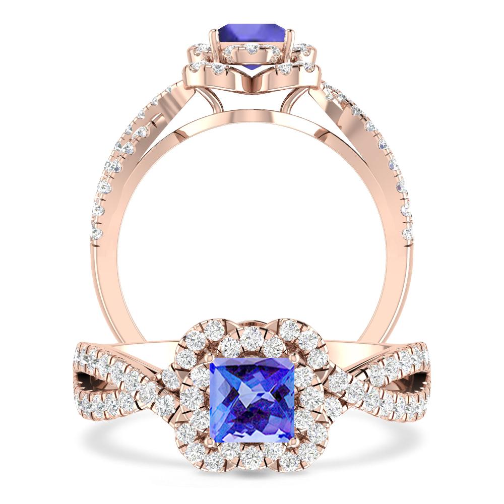 Rose Gold - Tanzanite