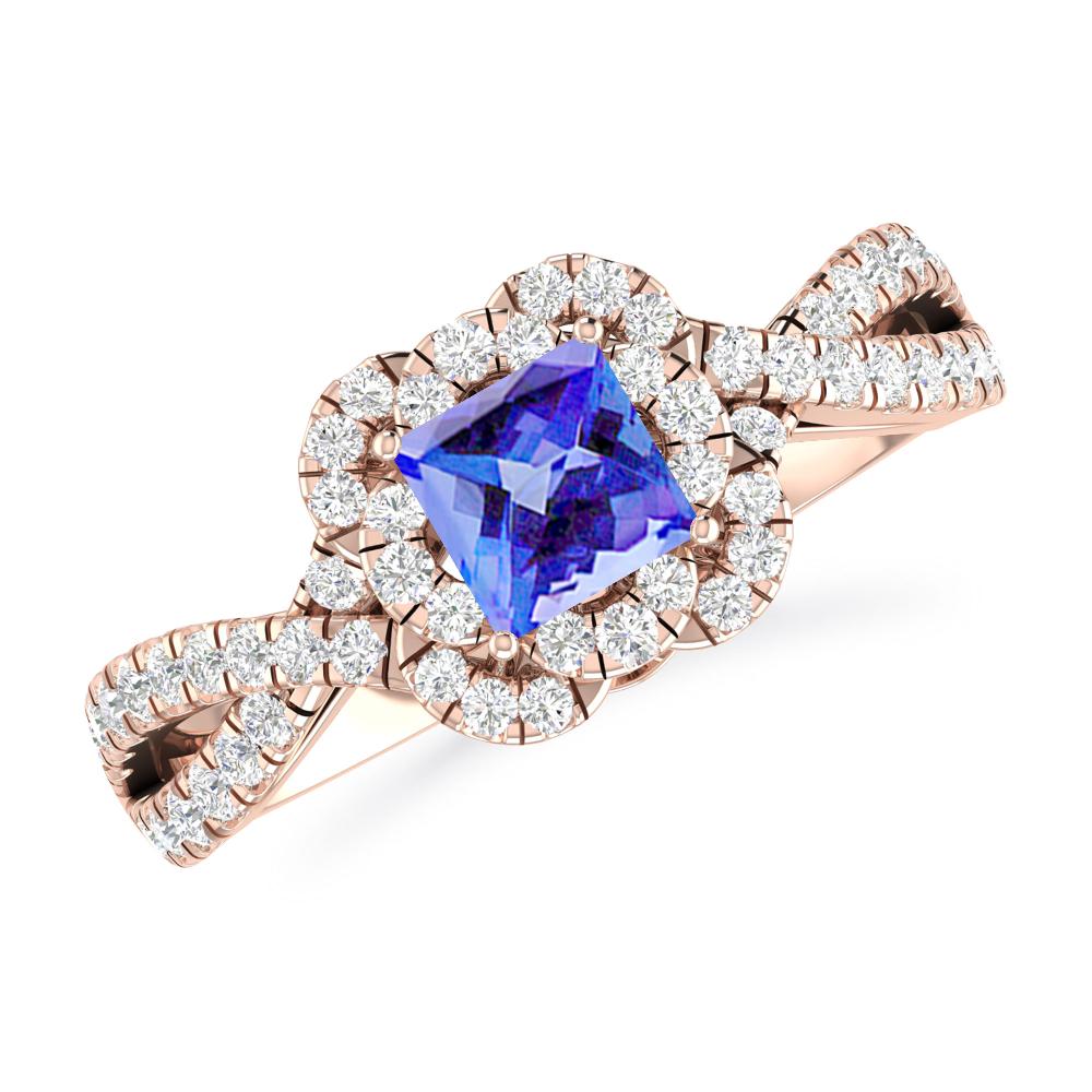 Rose Gold - Tanzanite