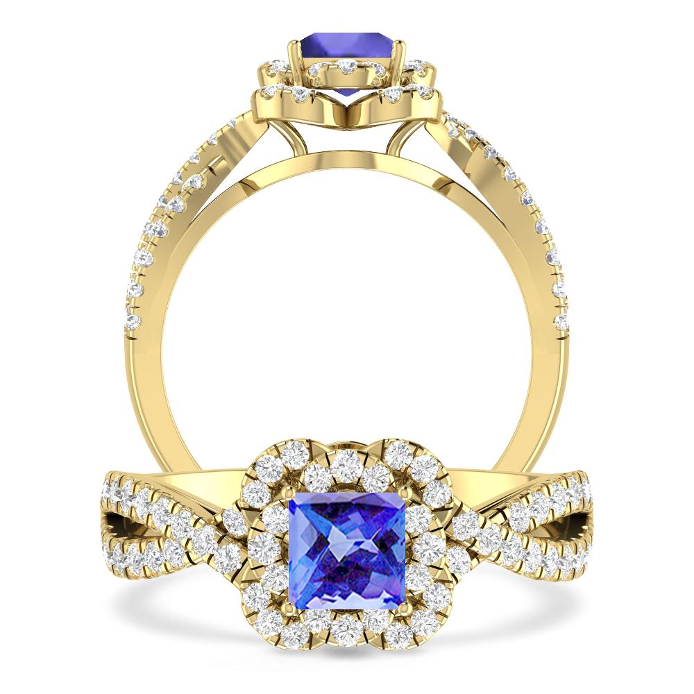 Yellow Gold - Tanzanite