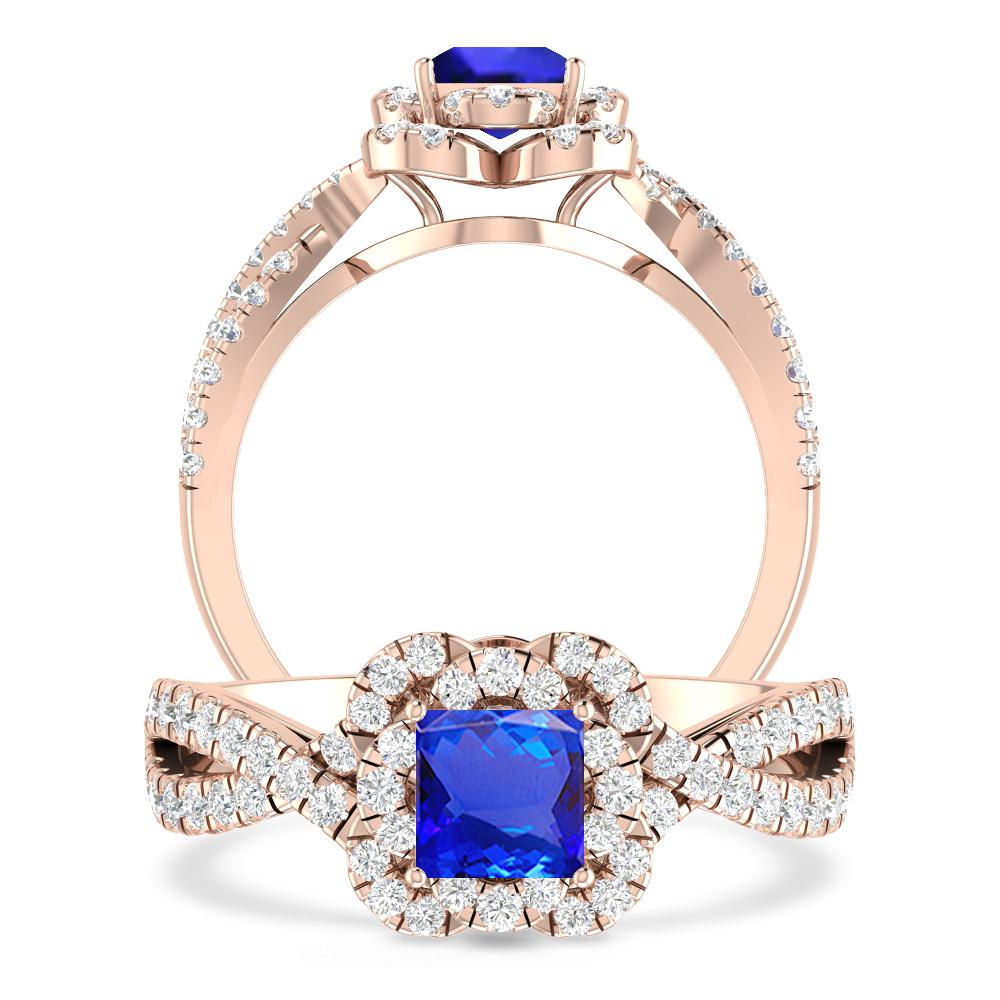Rose Gold - Tanzanite