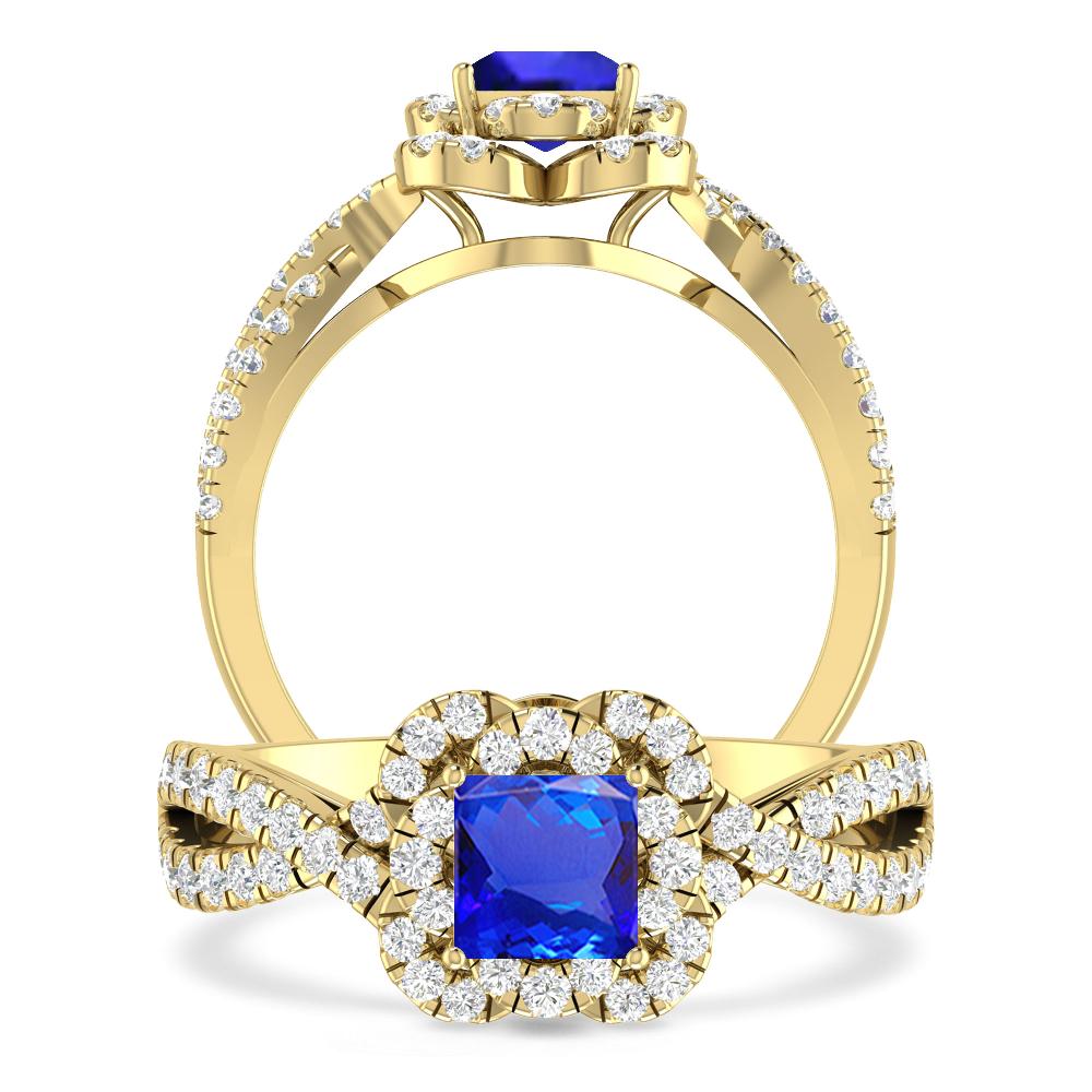 Yellow Gold - Tanzanite