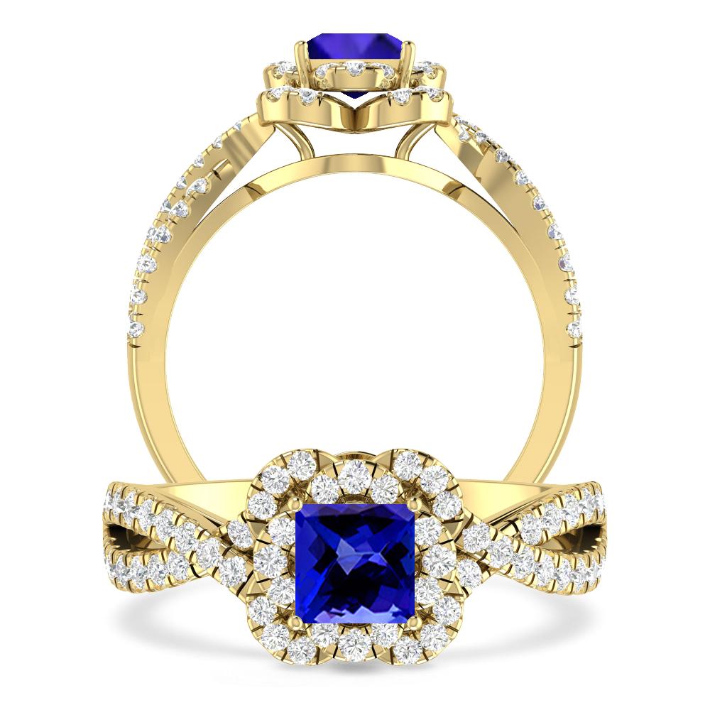 Yellow Gold - Tanzanite