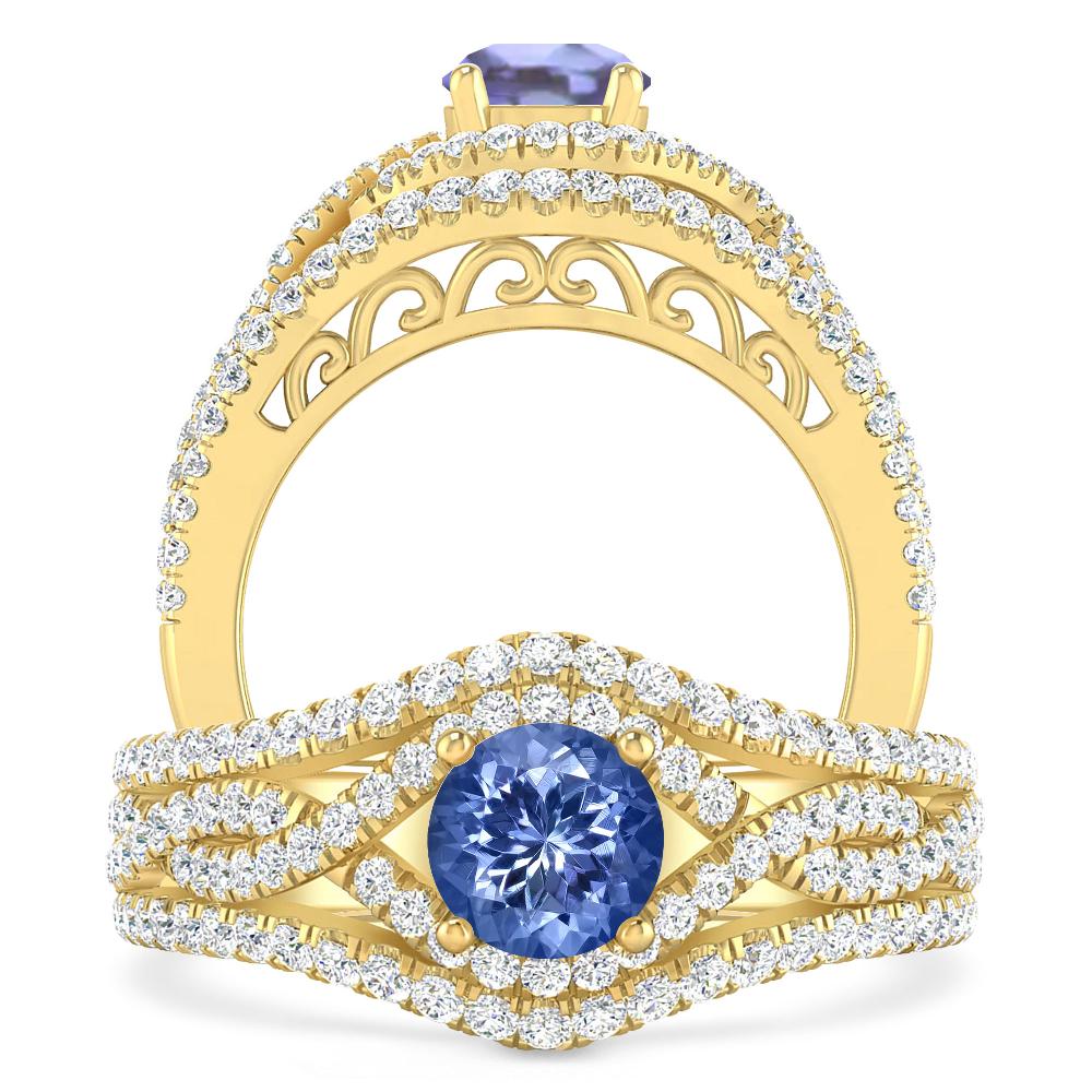 Yellow Gold - Tanzanite