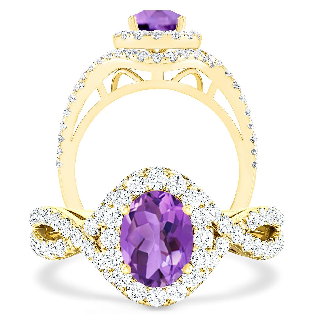 Yellow Gold - Amethyst