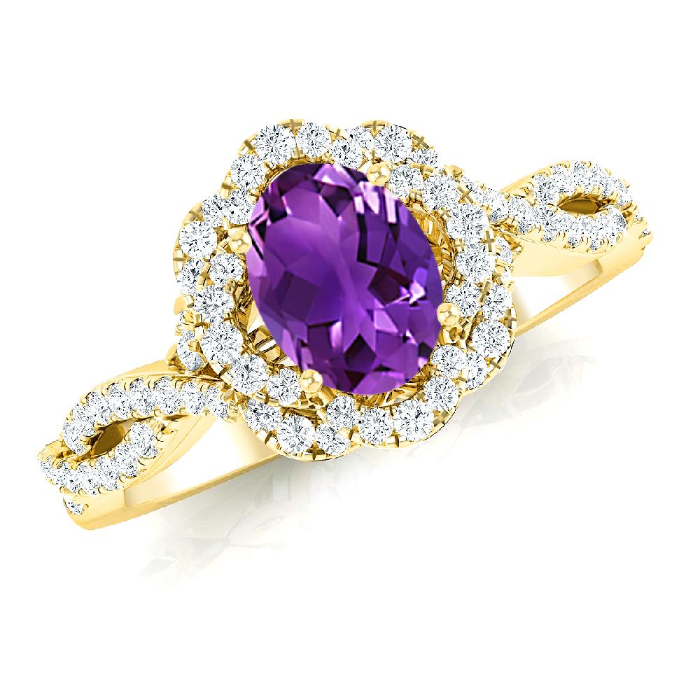 Yellow Gold - Amethyst