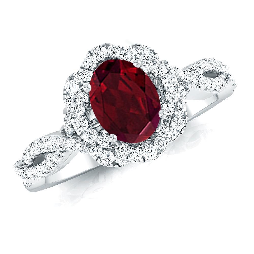 White Gold - Garnet