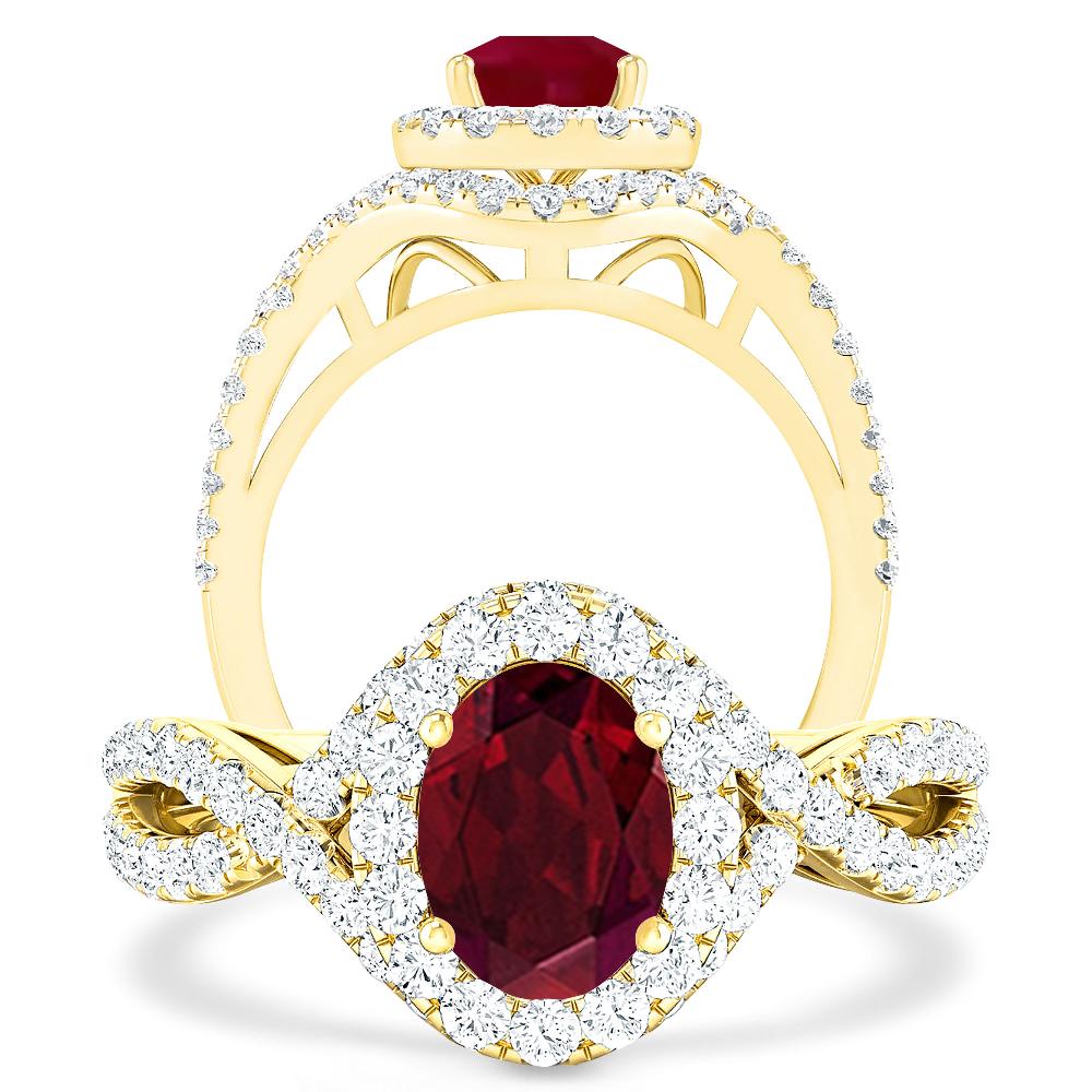 Yellow Gold - Garnet