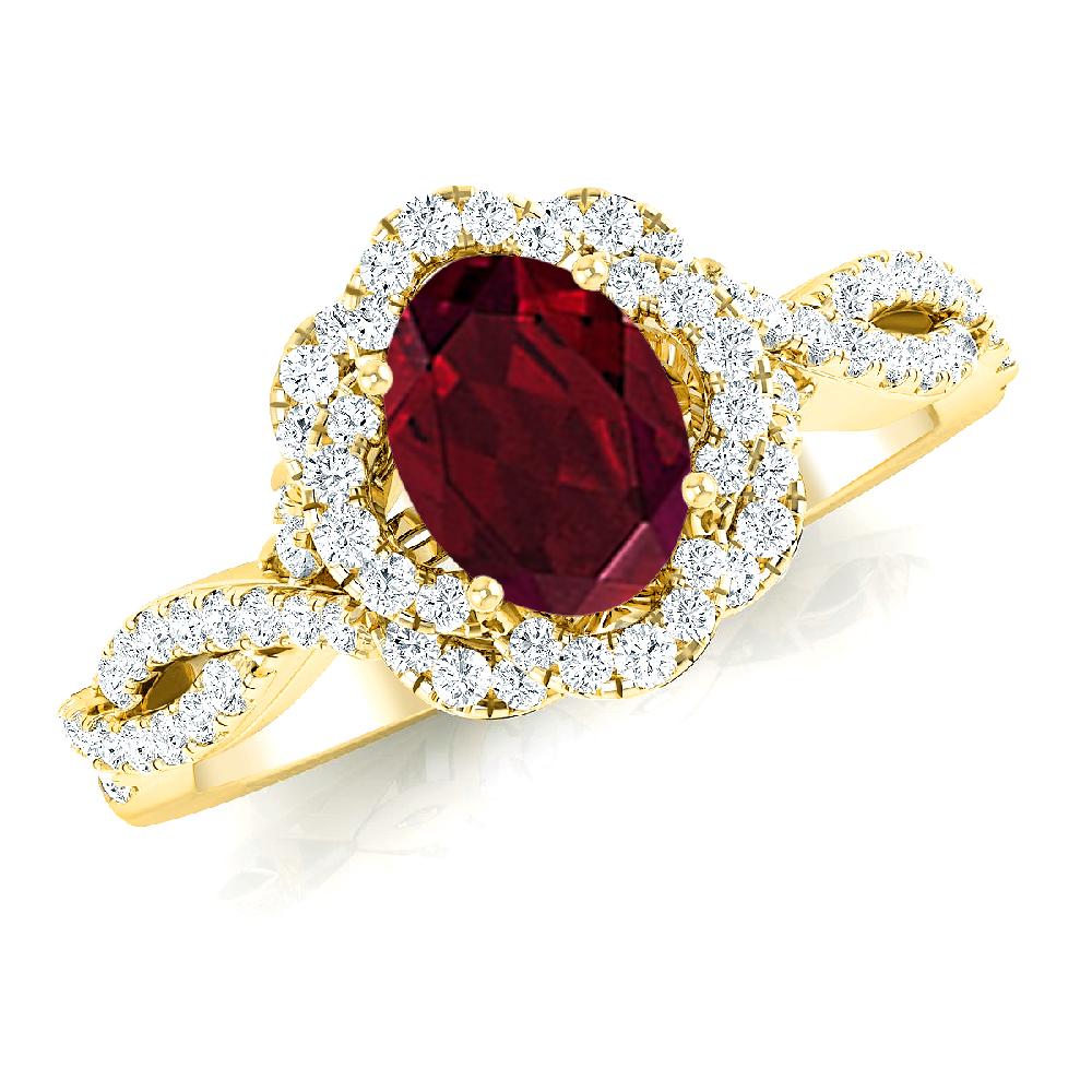 Yellow Gold - Garnet