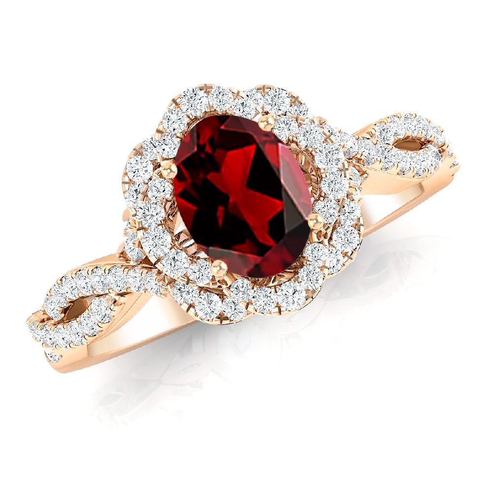 Rose Gold - Garnet