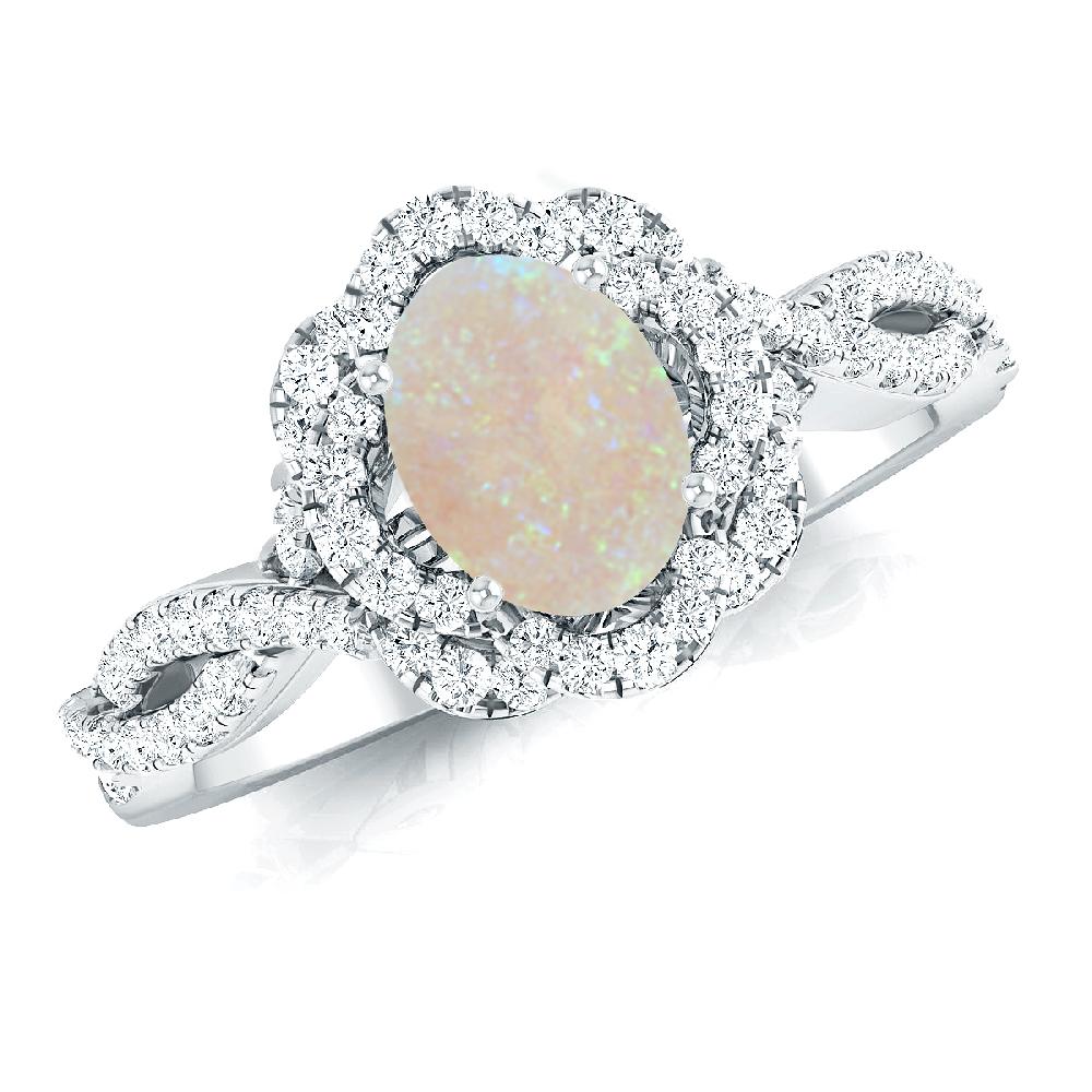 White Gold - Opal