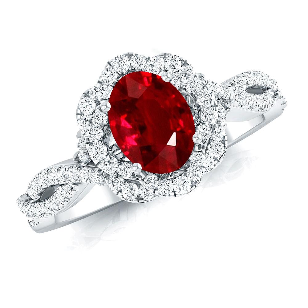 White Gold - Ruby