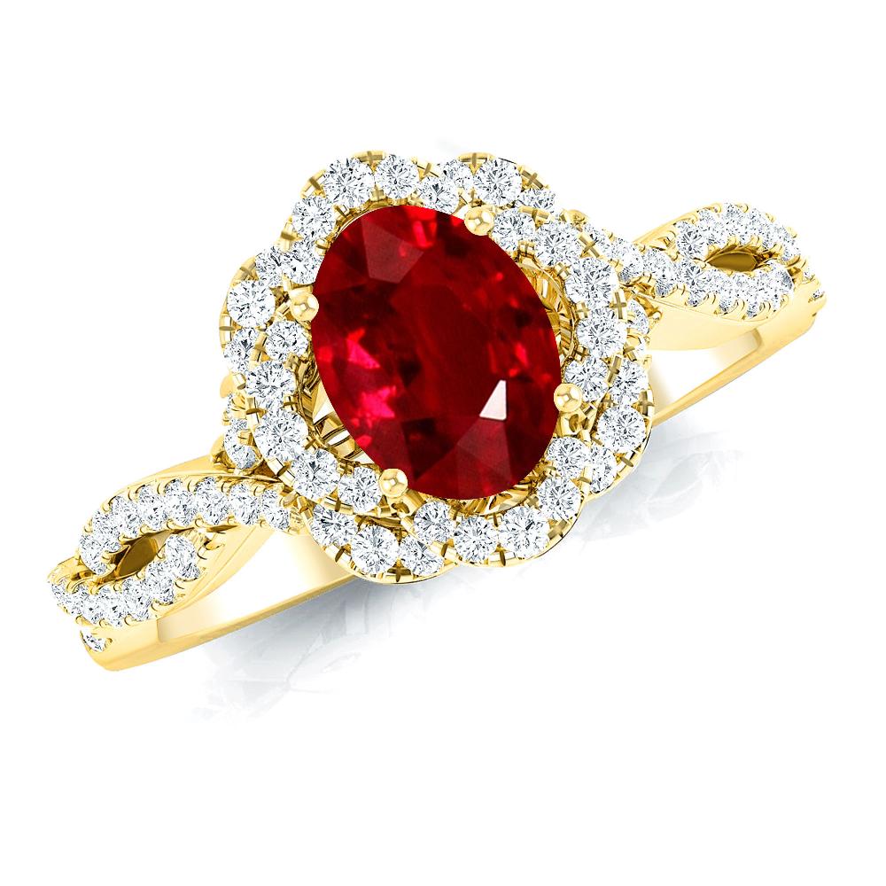 Yellow Gold - Ruby